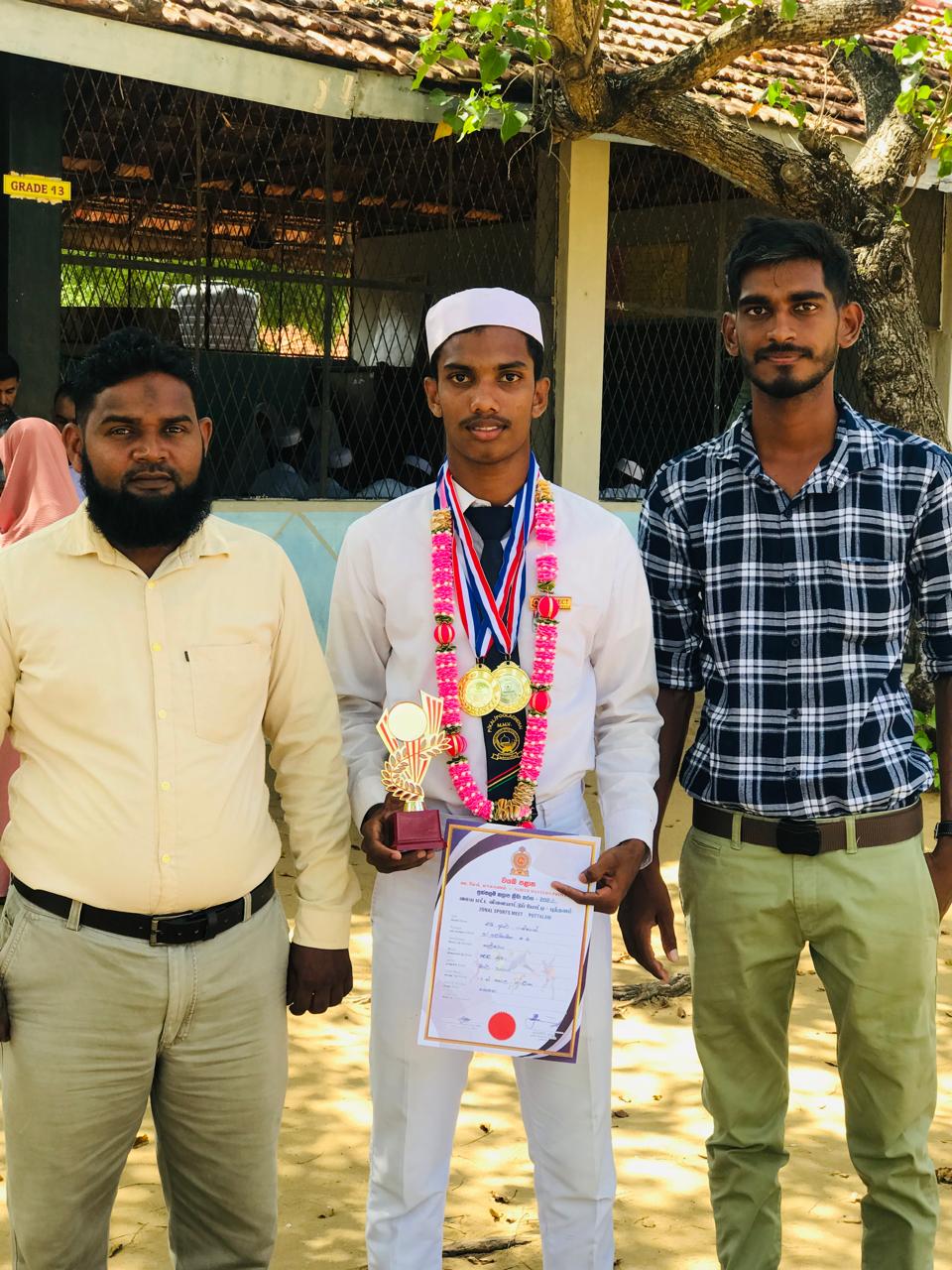 கற்பிட்டி கோட்ட மட்ட போட்டிகள்;  பூலாச்சேனை முஸ்லிம் மகா வித்தியாலய மாணவன் பஸ்ஹான் சம்பியனாக தெரிவு
